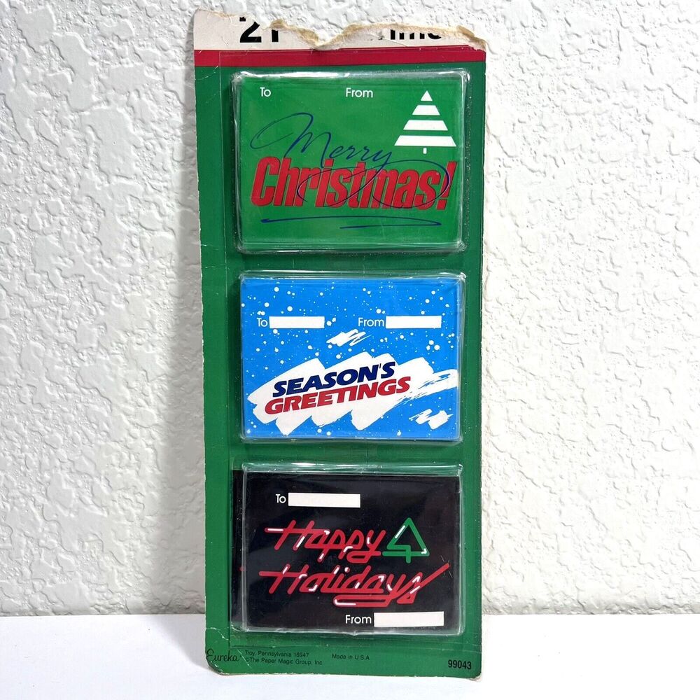 Vintage CHRISTMAS GIFT TAGS - New in the Package - Eureka The Paper Magic Group
